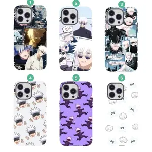 Anime J-Jujutsu Kaisen Gojo Satoru Phone Case Compatible with iPhone X, 11, 12, 13, 14, 15, 16, 17 Plus Pro Promax & SS Galaxy S21-25 Series