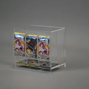 3 Slot Acrylic Booster Pack Dispenser for Trading Card TCG Pokémon, Yugioh, Sports