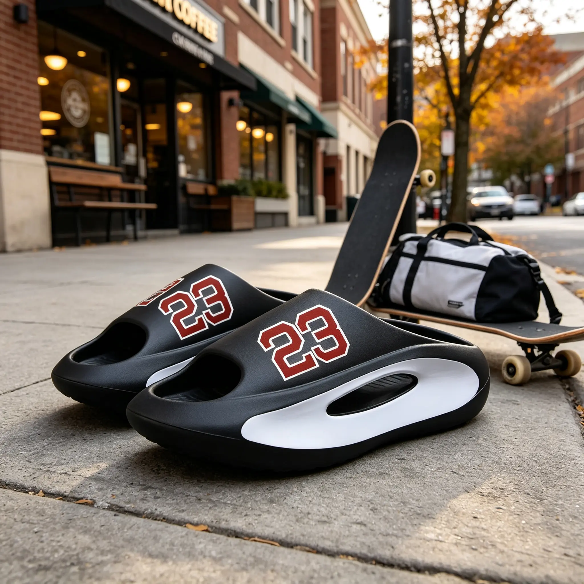 Back to School Essentials: Men's 23 Slides, Lightweight EVA Sandals, Quick Dry Non-Slip Shoes for Dorm, Campus & Everyday Wear tiktokshopbacktoschool
