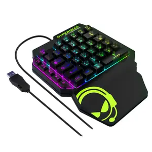TD HyperGear KeyVictory One-Handed Mini Mechanical Gaming Keyboard – English Language, Computer Compatible