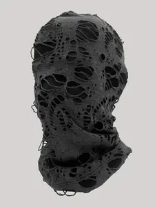 Elegant Full Face Mask Cosplay Masquerade Party Stretchy Hood with Punk Style Cool Mask