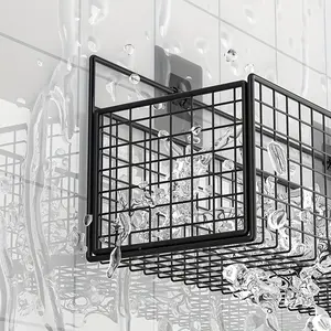 Wall Mounted Storage Basket, Punch Free Bathroom Storage Rack, Bathroom Organizer, Home Organizer for Bathroom, Kitchen, Living Room, Bathroom Organization