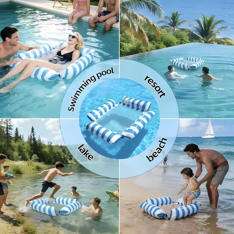 Inflatable Pool Float Lounger for Adults, Portable Water Raft for Summer Fun, Perfect for Beach, Lake, Backyard & Travel Relaxation