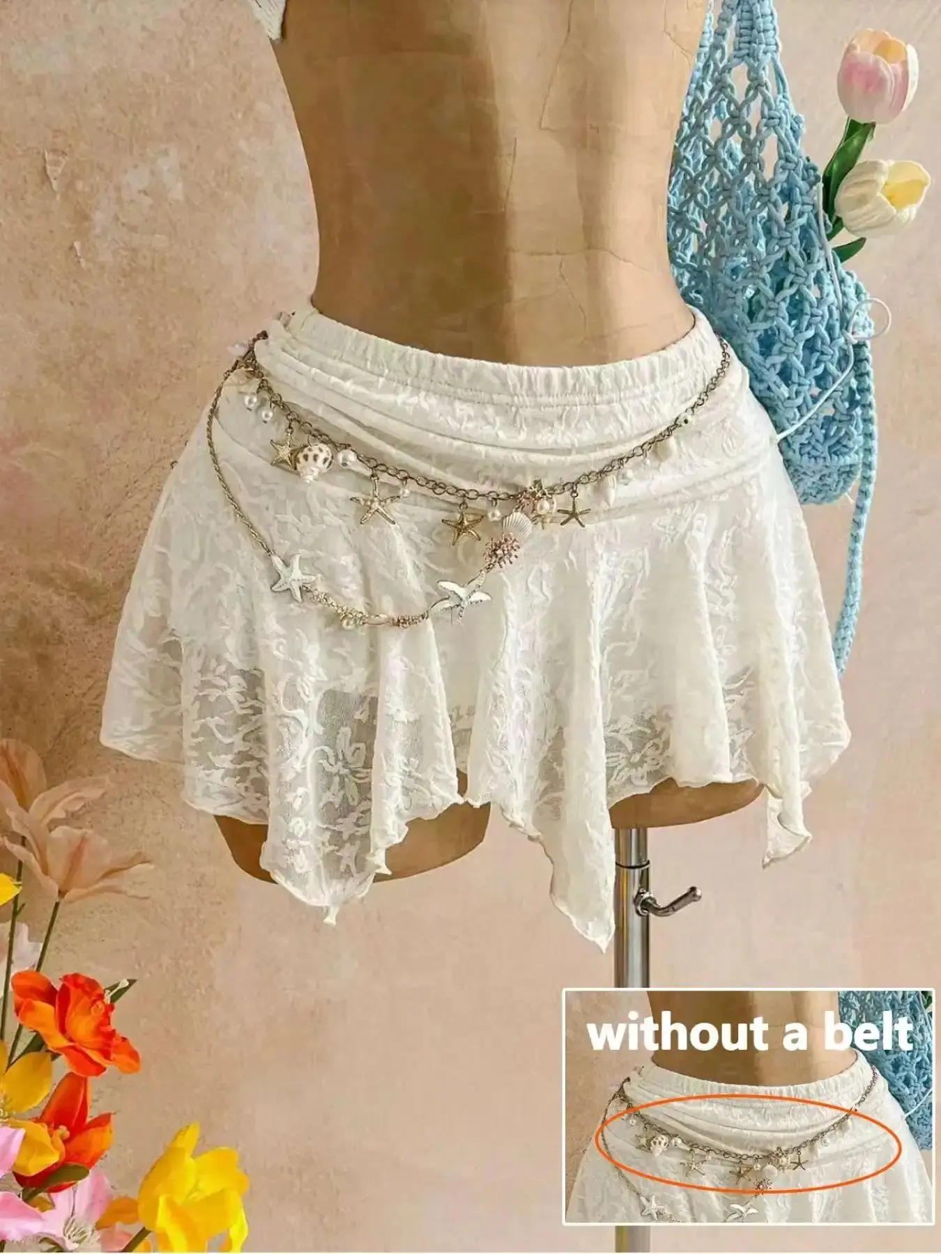 Women's Summer Lace Asymmetrical Hem Dress Easter Carnival Costume Party Beach Wedding Graduation Bohemian Style Skirts summer staple versatile style wardrobe essential classic staple flattering fit everyday dress