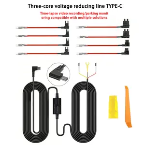 Type-C Dash Cam Stress Relief Cable | 24h Parking Monitoring | Prevents Battery Drain | Insurance Box Power Supply
