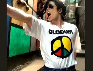 Olodum Michael Jackson Tee, They Dont Care About Us Shirt, Brazil Peace Symbol Top, Vintage Music Video Shirt, Retro King of Pop Graphic Tee EZA