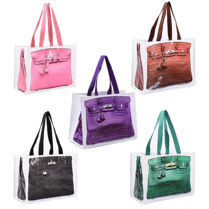 2026 INS blogger's parody creative grocerybags platinum bag remake fashion blogger's same fitness and leisure bag Beach Bag