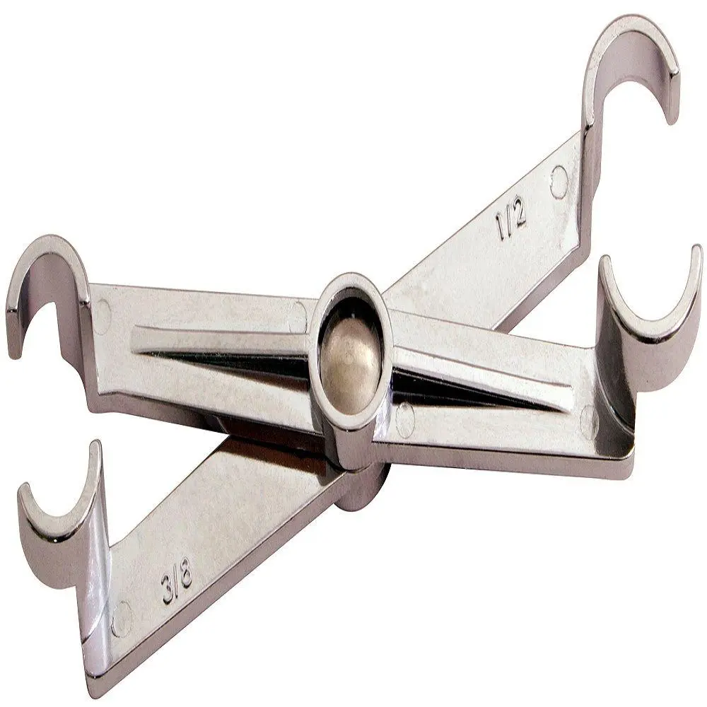Lisle LIS-63710 Double-End Metal Fuel Line Disconnect Tool, 0.31" x 0.37" Low Profile Scissor Tool for GM Vehicles, Automotive Engine & Transmission Repair
