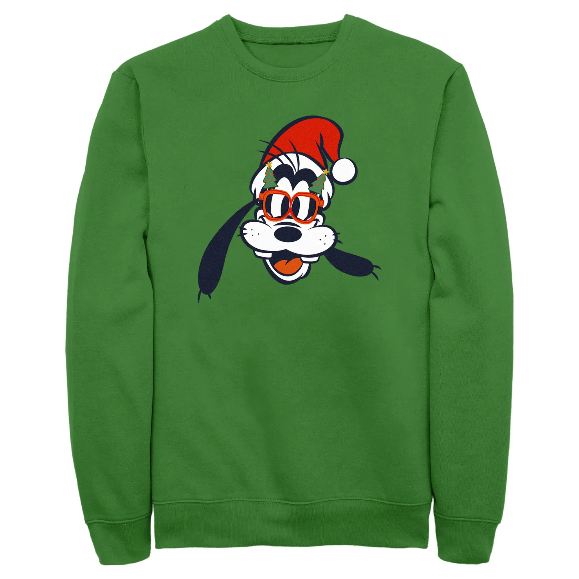 Men's Mickey & Friends Goofy Christmas Glasses Sweatshirt