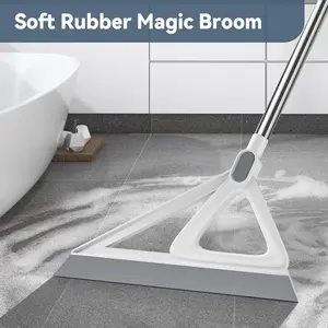 Soft Rubber Magic Broom TPR Squeegee 54 Inch Ergonomic Design for Floor Glass Cleaning Easy Dry Extendable Pole Portable Cleaner Tools Supplies Gift