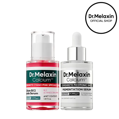 [Dr.Melaxin Official] Lumi firm & lift Duo  | Cyano Pink Spicule Serum + Picotonic Shot Niacinamide Serum | Plumping, Brightening & Dark Spot Care for Glass Skin | Korean Skincare
