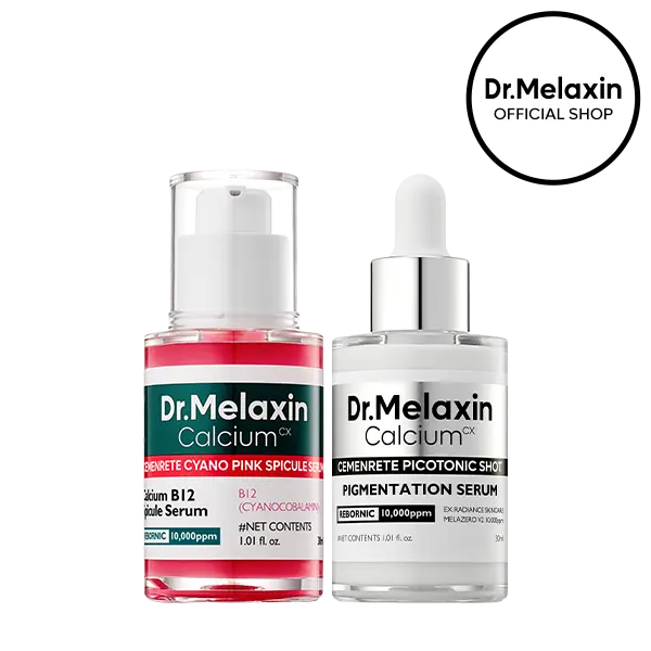 [Dr.Melaxin Official] Lumi firm & lift Duo  | Cyano Pink Spicule Serum + Picotonic Shot Niacinamide Serum | Plumping, Brightening & Dark Spot Care for Glass Skin | Korean Skincare