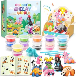 Air Dry Clay Kit - Magic Clay Set with 18 Cans, 26 Project Tutorials & 4 Themed Instructional Guides