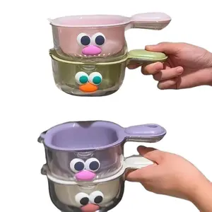 Vibrant Dopamine Drain Basket - Double-Layer Food-Grade Thickened Fruit Washer, Wall-Mounted Kitchen Basket