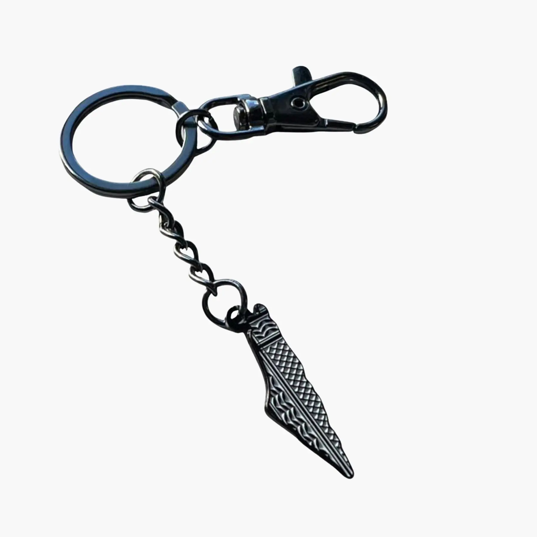 Palestine Keffiyeh Enamel Keychain