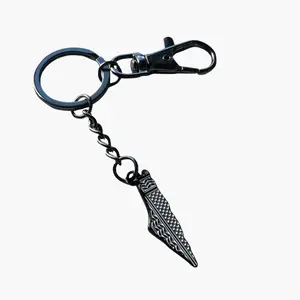 Palestine Keffiyeh Enamel Keychain