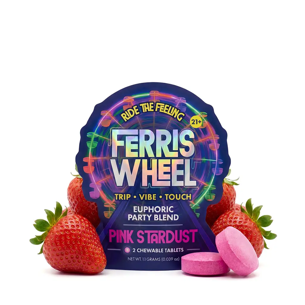 Party Tablets - Nootropic Kanna Blend - Pink Stardust - 2ct - Natural Edible Supplement