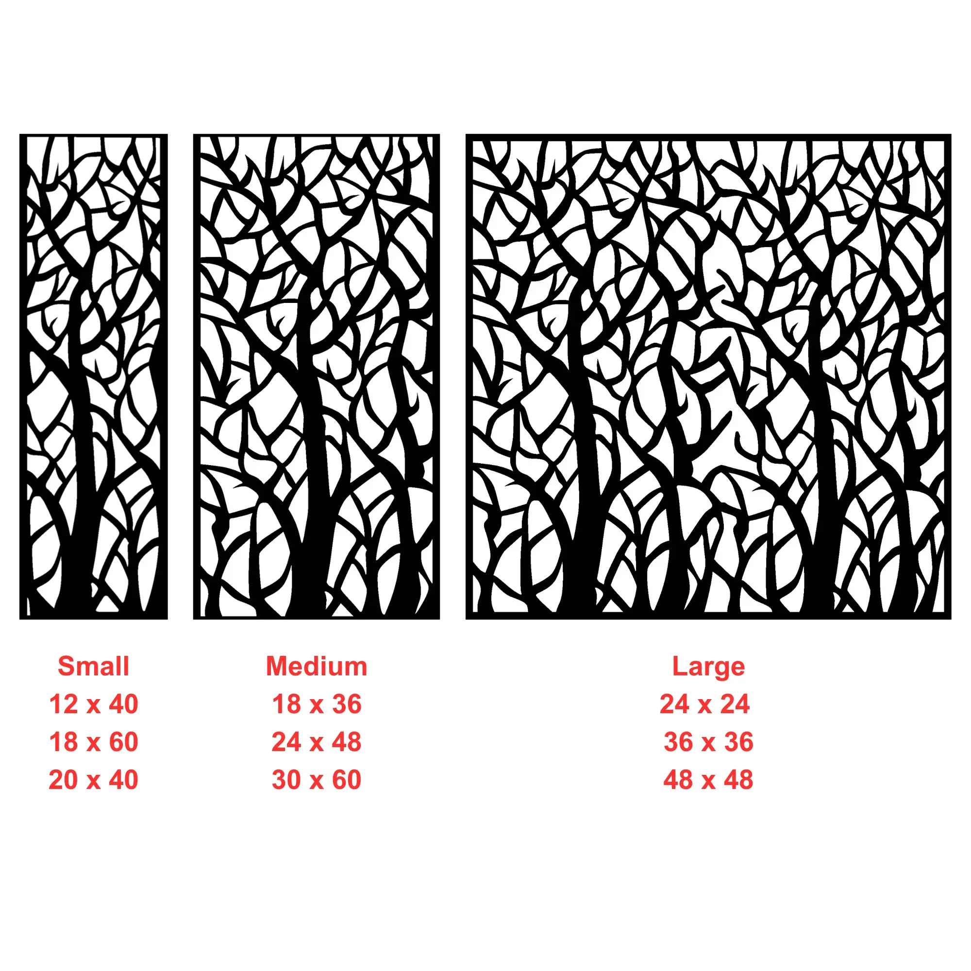 Pillars Customs Tressia Large Privacy Screens - 16 Gauge Metal Panels for Indoor & Outdoor Use