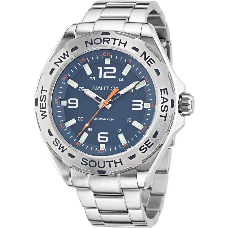 Nautica Clearwater Beach Stainless Steel  Mens Watch NAPCWS302