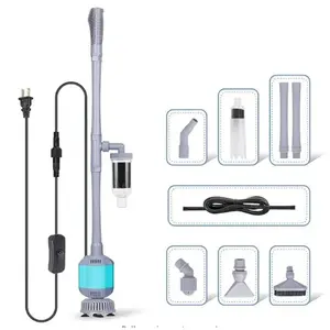 Electric Aquarium Gravel Cleaner, 5 in 1 Automatic Fish Tank Cleaning Tool Set Vacuum Water Changer Sand Washer Filter Siphon Adjustable Length Pet Supplies