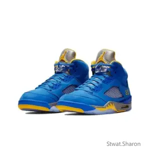 Retro-style Rainy Jsp dark blue and yellow casual sports versatile durable and comfortable basketball shoes