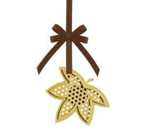 Globion car air freshener, sandalwood freshener, maple leaf-shaped yellow car fragrance