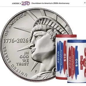 2026 Semiquincentennial Half Dollar Two-Roll Set P&D Enduring Liberty - In Hand!