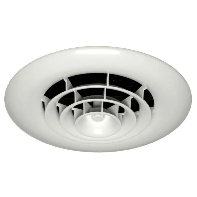 212 MAIN Quick Connect HT-G6B-R1 Paintable Plastic Round Ceiling Diffuser - 6 in. Boot, Easy to Install, Dent-Resistant, Rust-Resistant Household Appliance Part