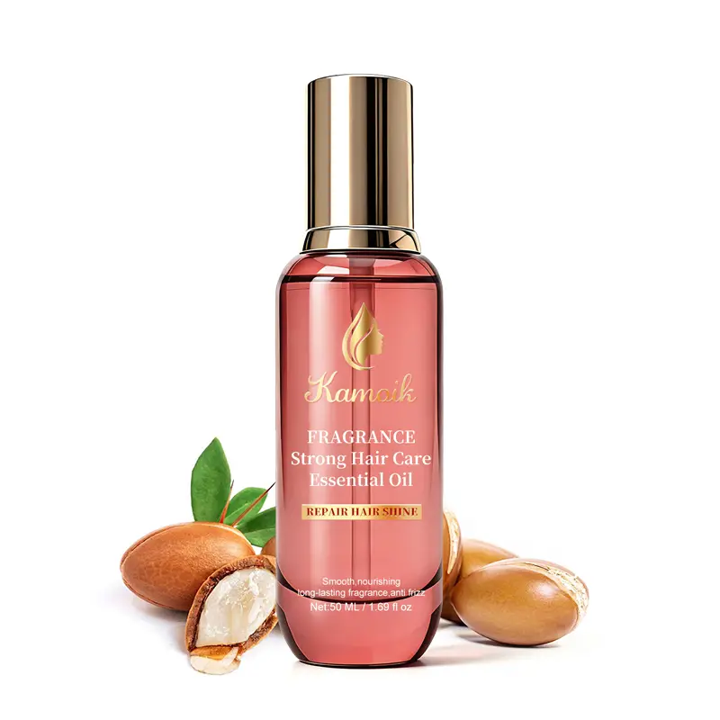 Kamoik Moroccan Argan Oil Hair Serum, Cold Pressed, Weightless Argan Oil Essence for Dry Damaged Hair, 50ml.