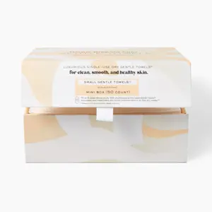 Gentle Face Towels for Skincare Routine with Magnetic Flap Storage Box