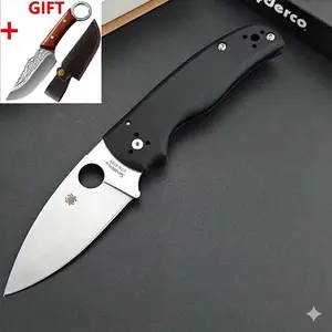 C229 Outdoor Camping EDC G10 Handle Folding Knife Survival Hunting Knife Portable Pocket Knife With Back Clip Knives