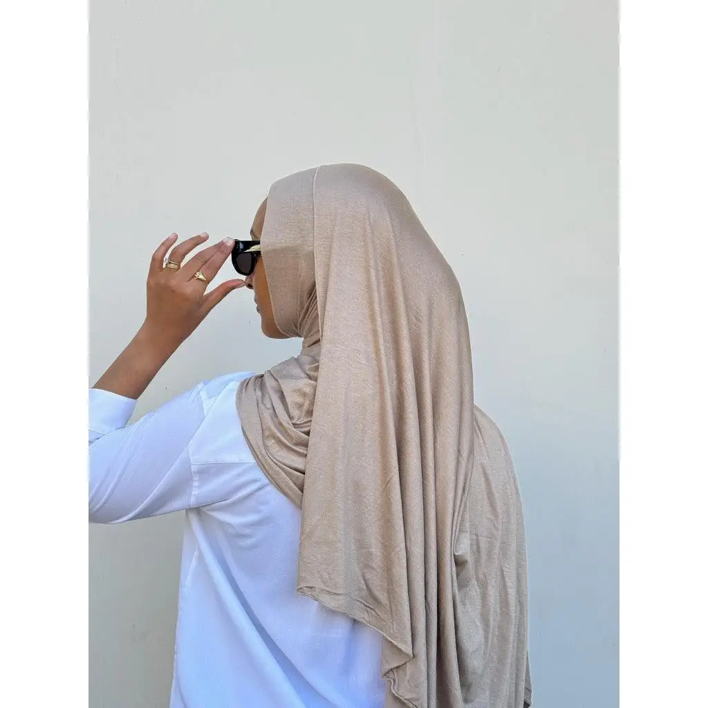 Luxury Jersey Hijab - Mushroom Beige