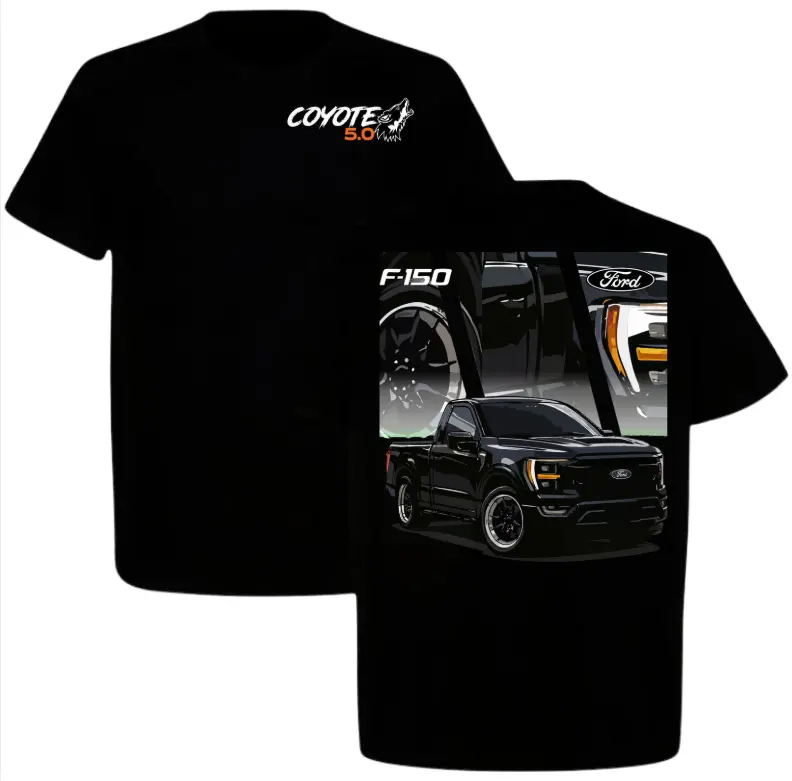 Ford Coyote F150 Graphic Tshirt, Car Lover Tshirt, American Truck Tshirt, Gift For Him, Full Size ,Full Color