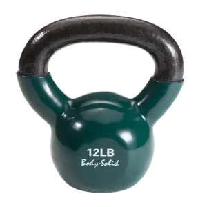 Vinyl Coated Kettlebell, 12lb dark green