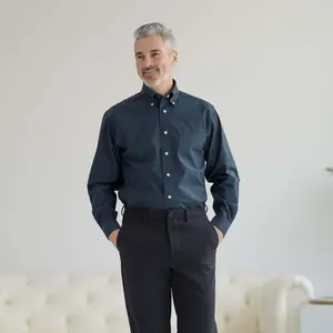 Brooks Brothers  X MagnaReady Stretch Long Sleeve Black Watch Button-Down Collar with Magnetic Closures