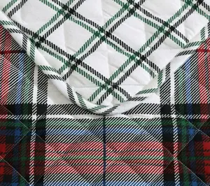 Eddie Bauer Holiday Plaid Green Flannel Twin Quilt Set