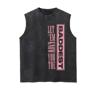 Y2K Baddie Aesthetic Distressed Muscle Tank Vintage Tank 90s Graphic Sleeveless Tank Tops Men Vest Streetwear Outfits Men Vacation Outfits Sleeveless Shirt