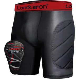 Youth Boys Padded Sliding Shorts with Soft Protective Cup for Baseball & Football