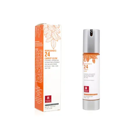 Morganna's 24 Carrot Glow Super Cream - SKIN FIRMING Hydrator with Astaxanthin & Bakuchiol for Sensitive Skin Repair & Moisturizing Oil 1.7 oz