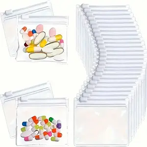 Eva Medicine Bag Zipper Divided Pill Bags Plastic Self-Sealing Small Pill Bags Vitamin Capsule Packaging, Vitamin Organizer, Supplement Organizer, Durable & Convenient Storage Solution