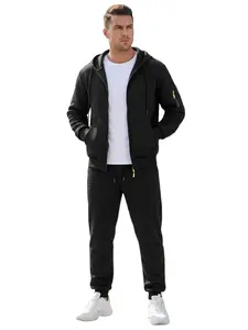 Men's Waffle Knit Hooded Tracksuit Set, Breathable Casual Sportswear for Commute & Daily Wear