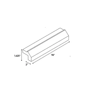 LBMF Light Rail Molding 2"W x 1.625"H x 96"D