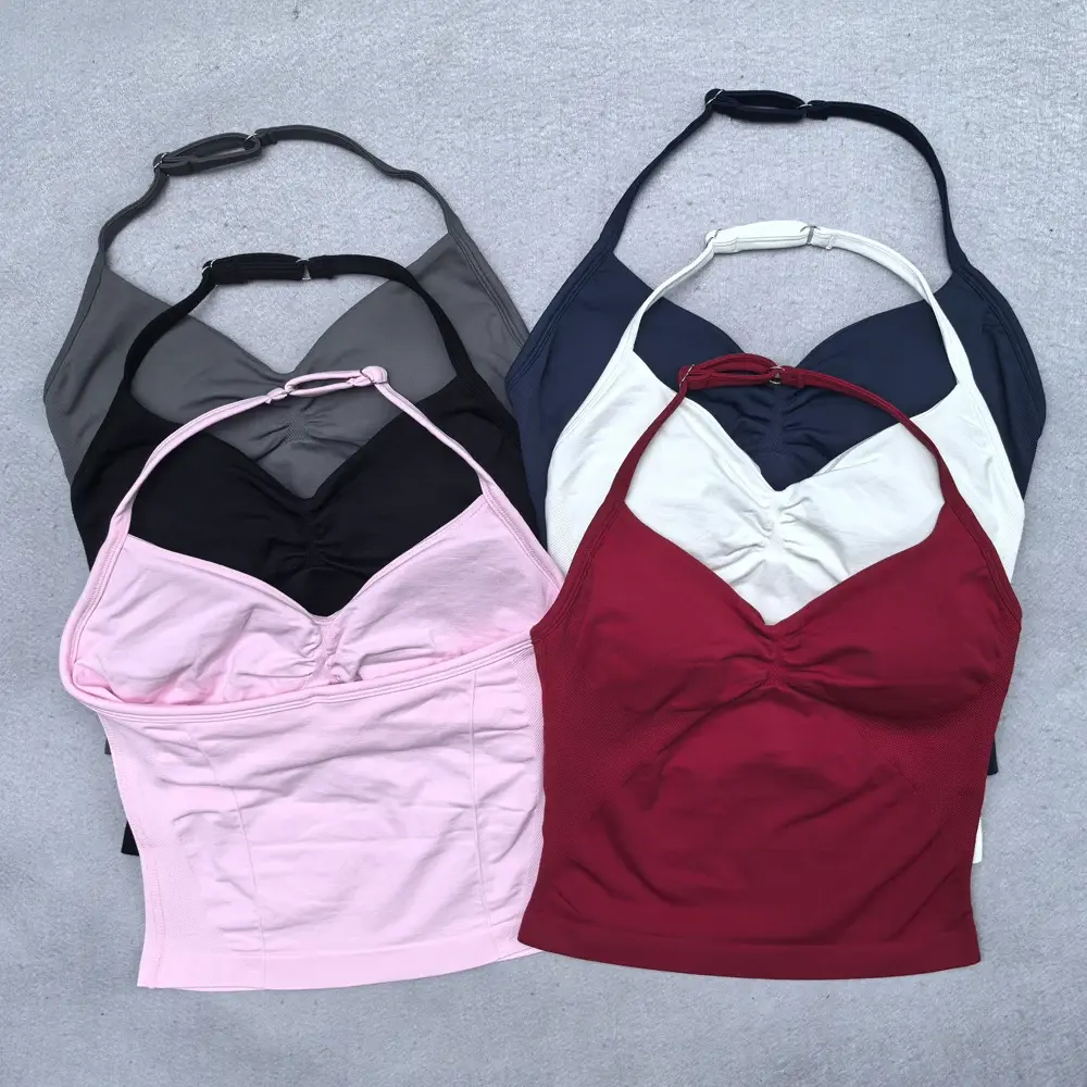 Women's 2-Piece Seamless Shorts Set - Ribbed Strappy Tank Top & Scrunch Butt Shorts for Yoga & Training Workouts | Sizes S, M, L, Crop Top Activewear, Everyday Active
