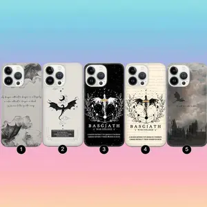 Fourth Wing Dragon Phone Case Art Cover for iPhone 17, 17Pro, 16e, 15, 14, 13, 12, 11