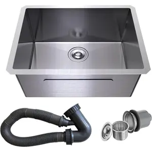 Kitchen Sink 30x18 Inch Undermount Sink 304 Stainless Steel 16 Gauge Single Bowl 9" Deep  Kitchen Sinks Set with Accessories