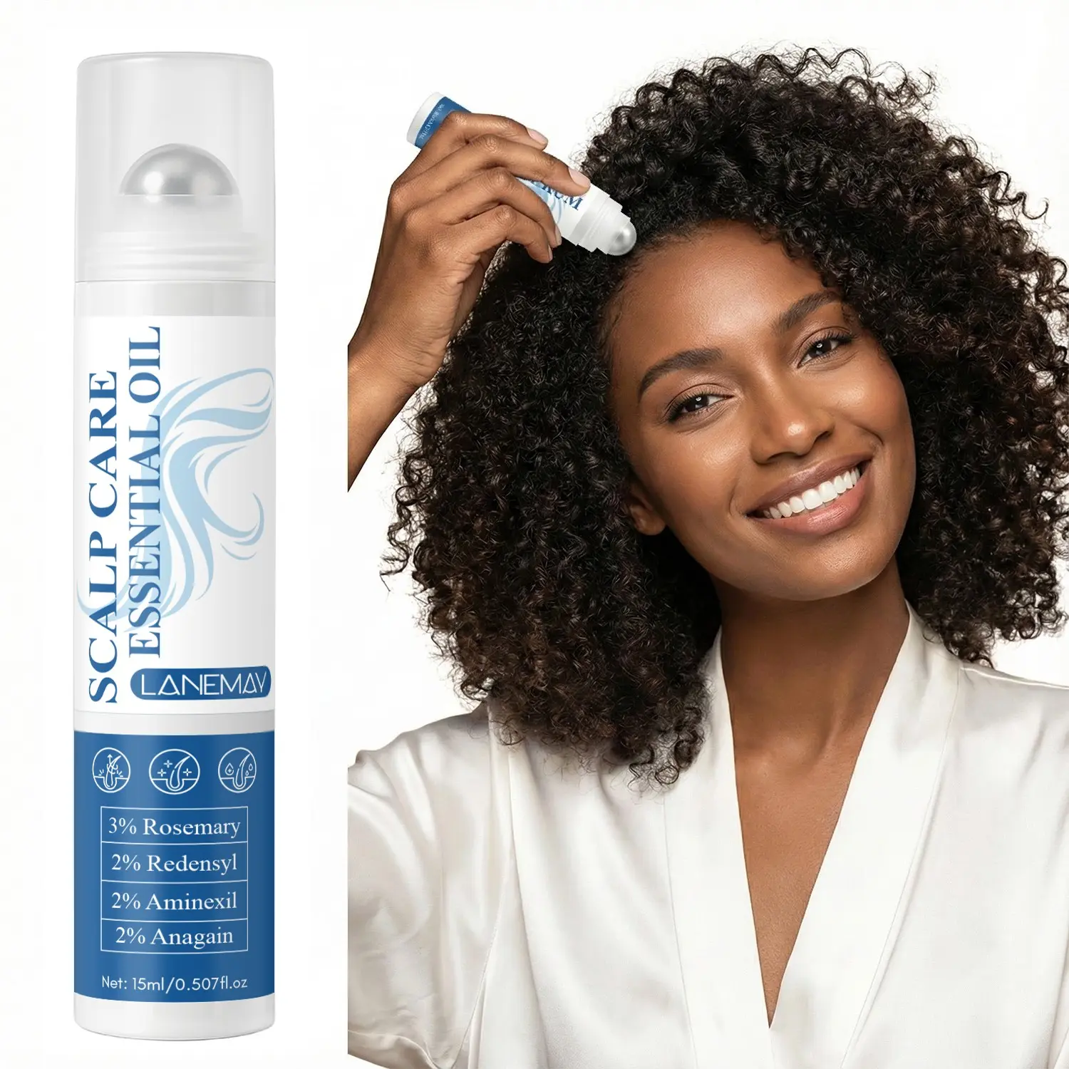 15ml Rosemary Scalp Care Oil | Hair Nourishing Oil, Hair Treatments, Natural Haircare Formula, Refreshing & Non-Sticky, Quick Penetration, Nourishes Scalp, with Botanical Extracts, Daily Scalp Care