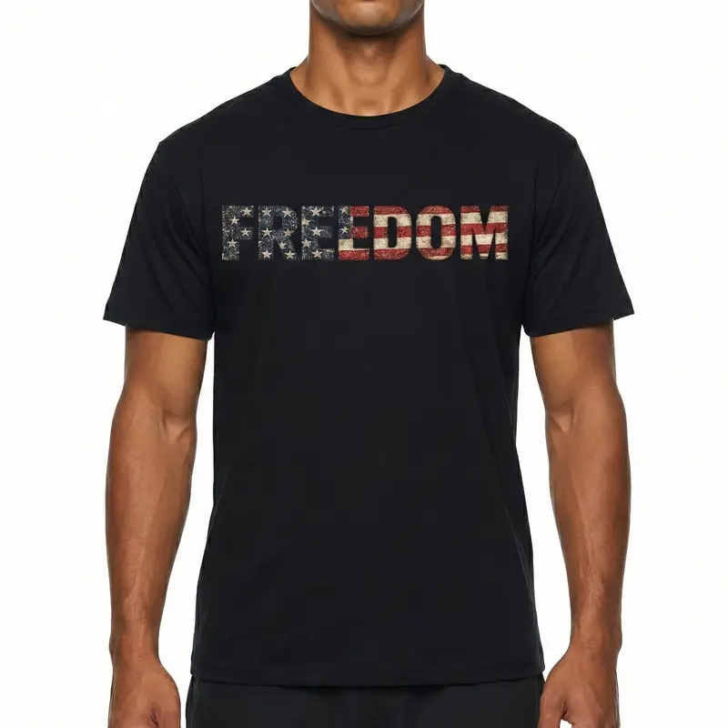 Women's Unisex Round Neck Shortsleeve Soft Cotton T-Shirt - Puerto Rico Freedom Patriotic Vintage Flag Graphic, Fitted Cut, Clean Look, Foldable, All Seasons, Gift-Ready Tee, Casual Streetwear Top