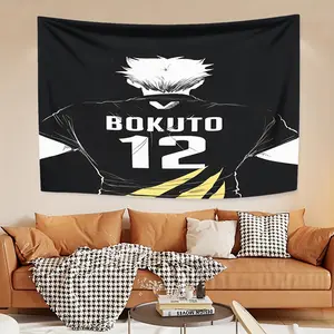 Haikyuu!! Kotaro Bokuto inspire peach skin velvet tapestry, suitable for the wall decoration of the study window leisure area, is a good choice for building a study on San Juan Festival, suitable for sending friends during the festival