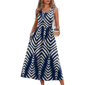 Women's Summer Dress Casual Flowy Midi Dress Beach Vacation Dress with Pockets tara yummy coachella outfits chiffon selkie amelia