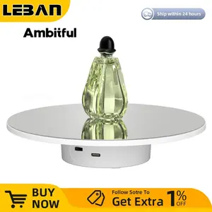 AMBITFUL Electric turntable 360 °   Rotating Base Seat Mirror Plate Electric Display Table Turntable Smart Charging Rotary Table